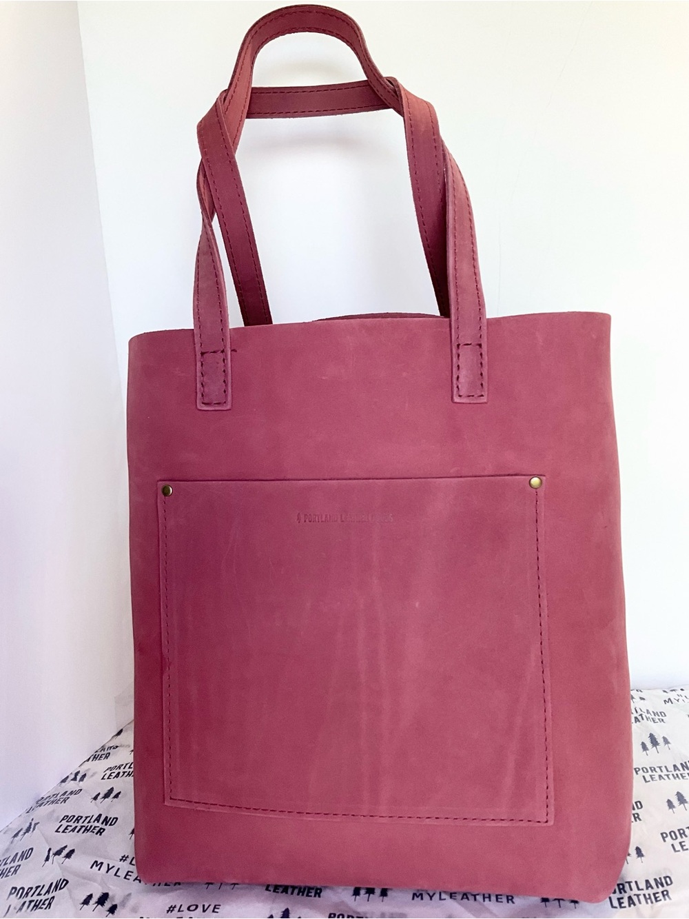 Portland Leather Classic Crossbody Tote in Fox Glove-NEW